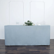 Polyester Rectangular Fitted Table Cover in Dusty Blue 6 Feet 