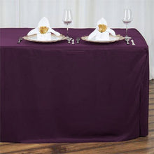 Fitted Eggplant Polyester Table Cover 6 Feet Rectangular