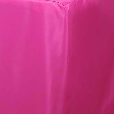 Pink satin table cover for events and parties