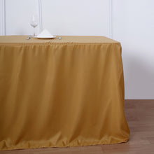 Rectangular Gold Fitted Polyester Table Cover 6 Feet