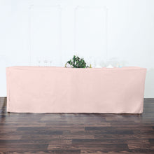 Rectangular Polyester Fitted Cover 8 Feet Rose Gold Blush