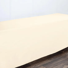 Rectangular Polyester Fitted Cover 8 Feet Beige
