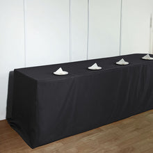 Polyester Fitted Table Cover 8 Feet Black Rectangular