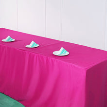 Fitted Table Cover In Fuchsia Polyester Rectangular 8 Feet