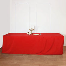 Polyester Rectangular Fitted Table Cover 8 Feet In Red