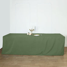 Rectangular 8 Feet Olive Green Fitted Polyester Table Cover