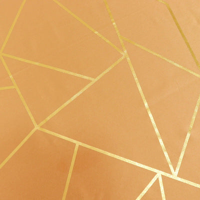 Gold geometric pattern on peach background, ideal for elegant decor. #whtbkgd