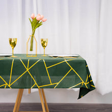 54x54 Inch Square Tablecloth Hunter Emerald Green With Gold Design