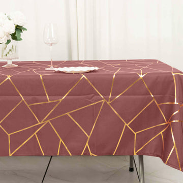 Elevate Your Event Décor with Our Cinnamon Rose Polyester Seamless Tablecloth