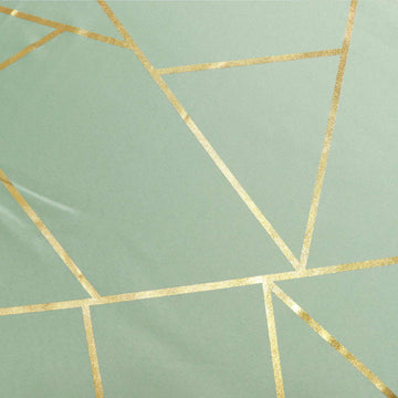 Versatile and Stylish Gold Foil Geometric Pattern Tablecloth