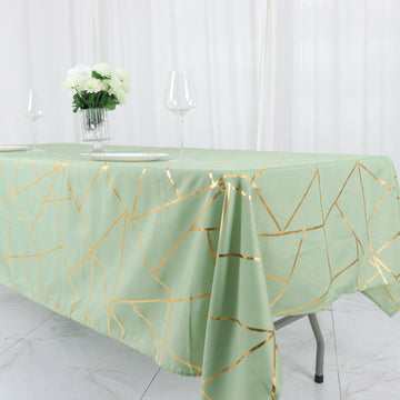 Durable and Stylish Sage Green Polyester Tablecloth for Any Occasion