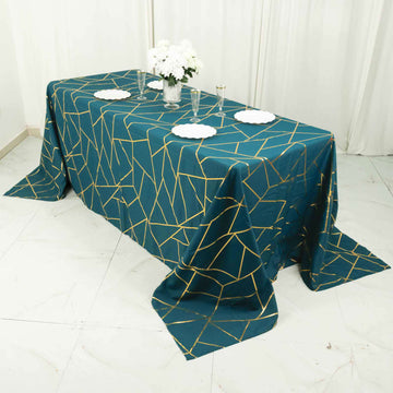 Create a Stunning Tablescape with the Peacock Teal Tablecloth