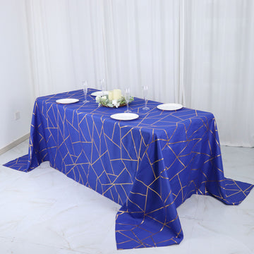 Make a Bold Statement with the Royal Blue Seamless Rectangle Polyester Tablecloth