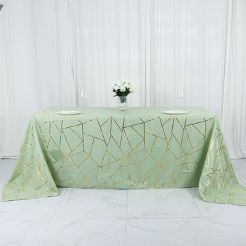 Elevate Your Event Décor with the Sage Green Seamless Rectangle Polyester Tablecloth