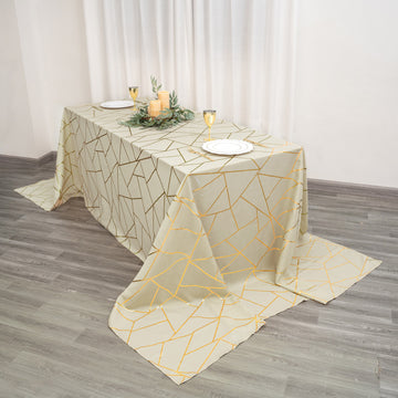 Elevate Your Event with a Beige Polyester Tablecloth