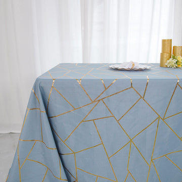 Elevate Your Event Décor with the Dusty Blue Seamless Rectangle Polyester Tablecloth