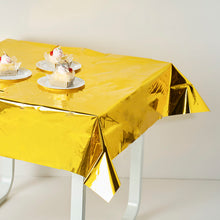 50x50 Inch Gold Metallic Square Tablecloth Disposable Table Cover