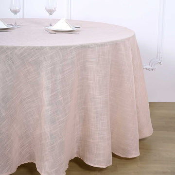 Blush Seamless Round Tablecloth: Add Elegance to Your Event Decor