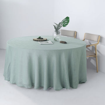 Elegant Dusty Blue Seamless Round Tablecloth for a Perfect Event