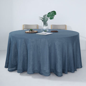 Blue Seamless Round Tablecloth