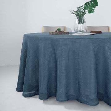Event Decor Made Easy with Blue Seamless Round Tablecloth