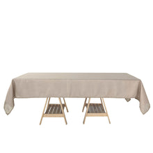 60 Inch x 102 Inch Taupe Tablecloth Rectangular With Slubby Linen Texture