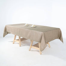 Taupe Linen Rectangular Tablecloth With 60 Inch x 102 Inch Slubby Texture