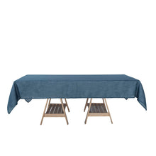 60 Inch x 102 Inch Blue Tablecloth Rectangular With Slubby Linen Texture