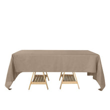 60 Inch x 126 Inch Taupe Tablecloth Rectangular With Slubby Linen Texture