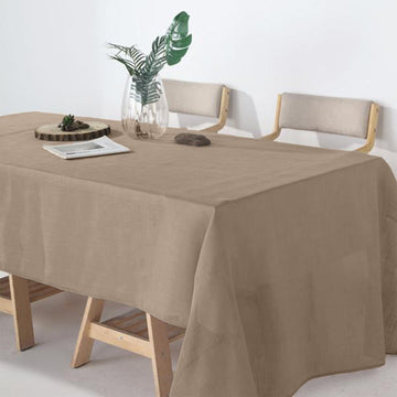 Create an Unforgettable Event with our Taupe Seamless Rectangular Tablecloth