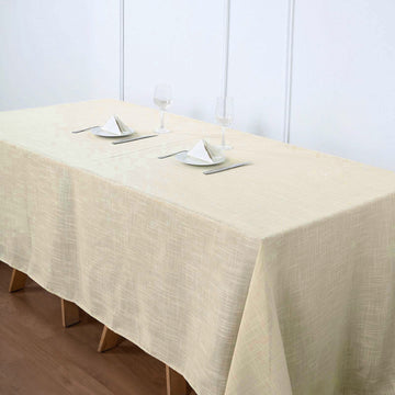 Beige Seamless Rectangular Tablecloth