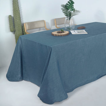 Blue Seamless Rectangular Tablecloth - Add Elegance to Your Event Décor