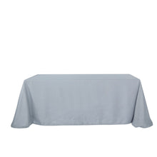 90 Inch x 132 Inch Blue Rectangular Tablecloth Wrinkle Resistant Linen With Slubby Texture