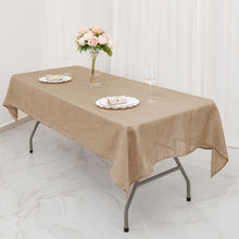Boho Chic Natural Jute Faux Burlap Rectangle Tablecloth 54 Inch x 96 Inch 