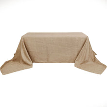 90 Inch x 156 Inch Rectangle Boho Chic Natural Jute Faux Burlap Tablecloth 