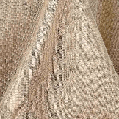 Natural burlap fabric with textured weave detail.