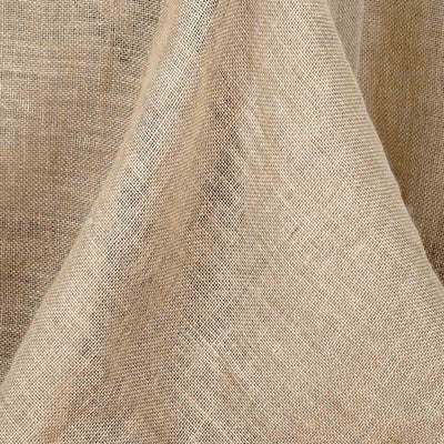 Natural burlap fabric texture close-up for crafting and decor.