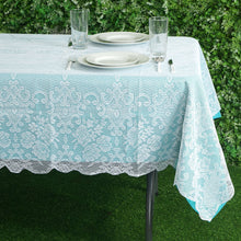 60"x90" Premium Lace White Rectangular Oblong Tablecloth