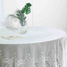 Round Tablecloth Ivory Premium Lace 108 Inch