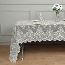 Rectangle Vintage Lace Tablecloth In Ivory 60 Inch x 120 Inch