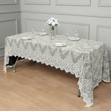 Classic Ivory Lace Tablecloth For Rustic Decor 60 Inch x 120 Inch