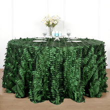 Round Tablecloth in Green Leaf Petal Taffeta 120 Inch