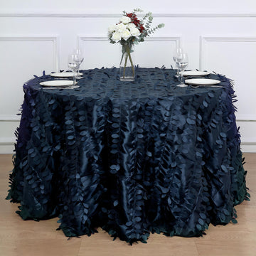 Durable and Stylish Navy Blue Round Tablecloth for Every Occasion