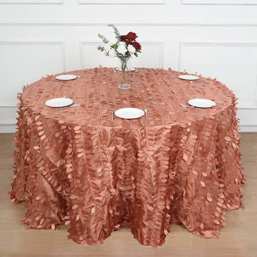Create a Terracotta (Rust) Oasis with our Round Tablecloth