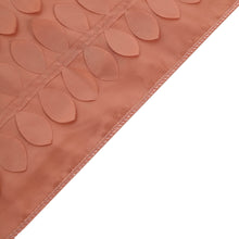 Terracotta (Rust) 3D Leaf Petal Taffeta Fabric Seamless Square Table Overlay - 54inch#whtbkgd