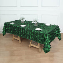 Rectangle 60 Inch x 102 Tablecloth Taffeta Material Green Leaf Petal