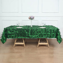 Rectangle Tablecloth 60 Inch x 102 Inch Leaf Petal Green Taffeta