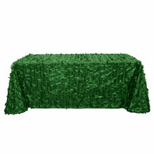 Rectangle Tablecloth 90 Inch x 132 Inch Leaf Petal Taffeta Green