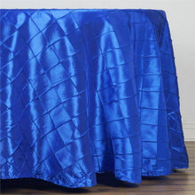 108 inch Royal Blue Round Pintuck Tablecloth