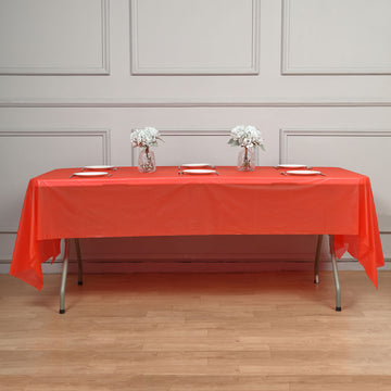 Enhance Your Table Setting with a Red Waterproof Plastic Tablecloth